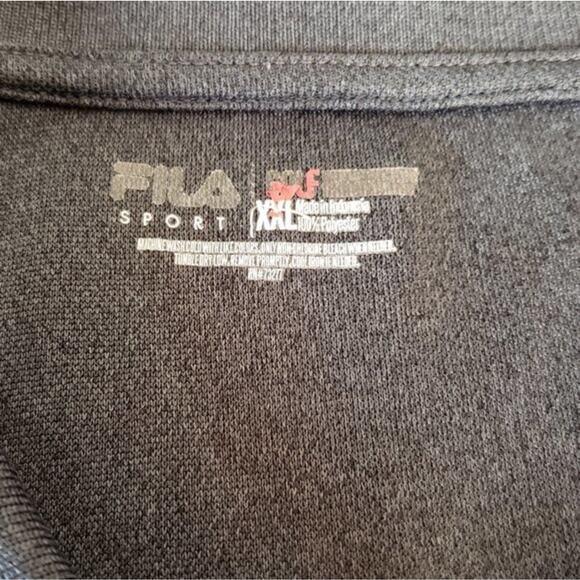 Fila Sport Grey Button Spread Collar Performance Golf Polo XXL - Picture 4 of 7